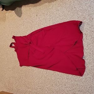 Red stretch one shoulder dress M NWOT #189